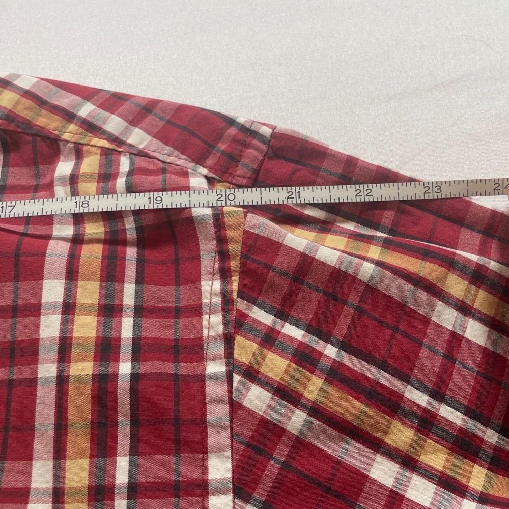 Ecko Unltd Plaid Shirt Mens Large Red Short Sleeve Cotton Button Down Casual - Picture 6 of 8